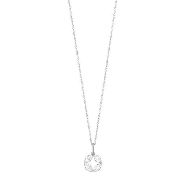 Leaf Jewelry Halskette Zirkonia Flower, 925 Sterlingsilber