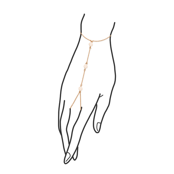 Leaf Jewelry Hand Chain Platelet, 925 Sterlingsilber