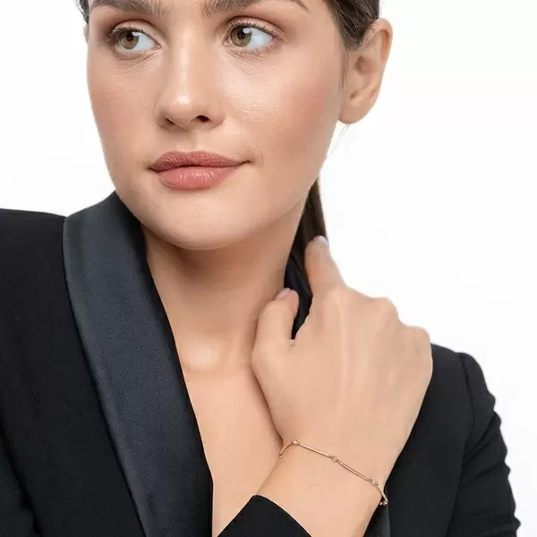 Leaf Jewelry Armband Bar, 18K Weissgold, Diamanten