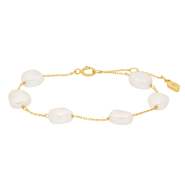 Leaf Jewelry Armkette Barock Pearls, 14K Gelbgold
