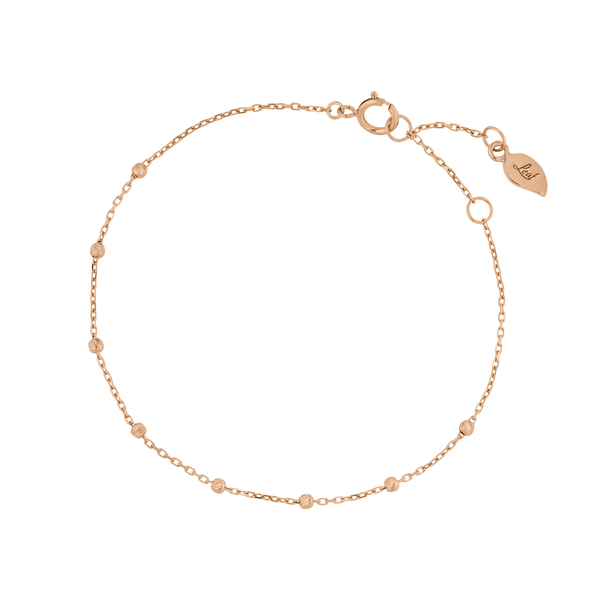 Leaf Jewelry Armkette Beads, 14K Rosegold
