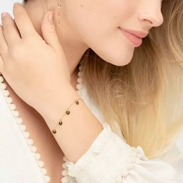 Leaf Jewelry Armkette Platelet, 14 K Gelbgold