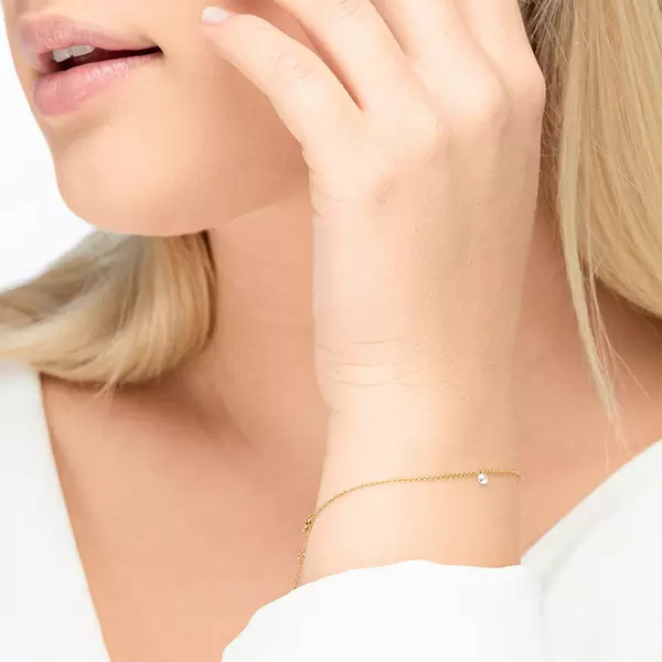 Leaf Jewelry Armkette Pure Diamanten, 18 K Gelbgold