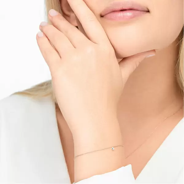 Leaf Jewelry Armkette Pure Diamanten, 18 K Rosegold