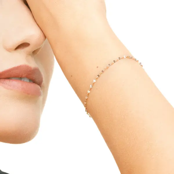 Leaf Jewelry Armkette Shiny Twist, 14K Rosegold
