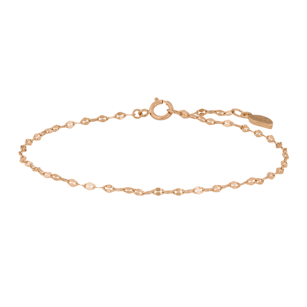 Leaf Jewelry Armkette Shiny Twist, 14K Rosegold