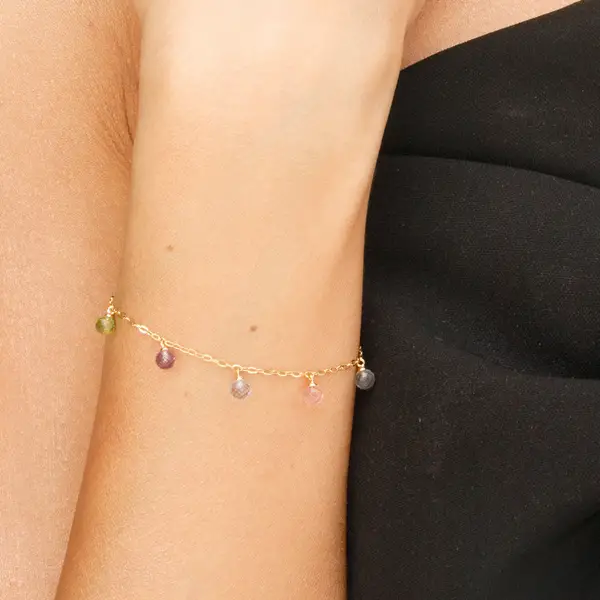 Leaf Jewelry Armkette Sweet Gems, 14K Gelbgold