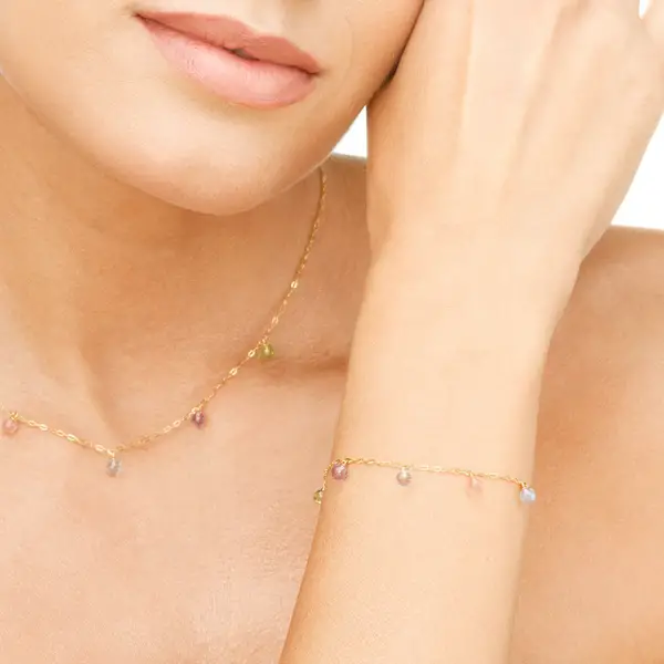 Leaf Jewelry Armkette Sweet Gems, 14K Gelbgold