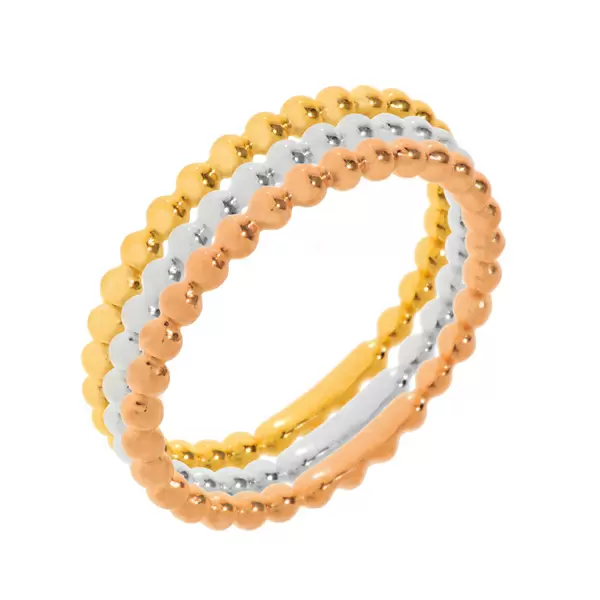 Leaf Jewelry Ball-Ring, 18 K Gelbgold Vergoldet