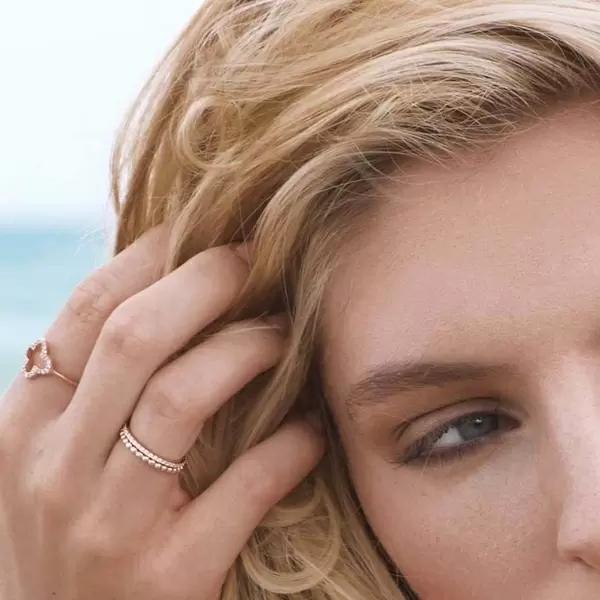 Leaf Jewelry Ball-Ring, 18 K Gelbgold Vergoldet