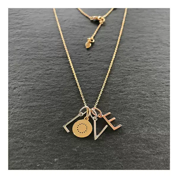 Leaf Jewelry Buchstaben Halskette-B