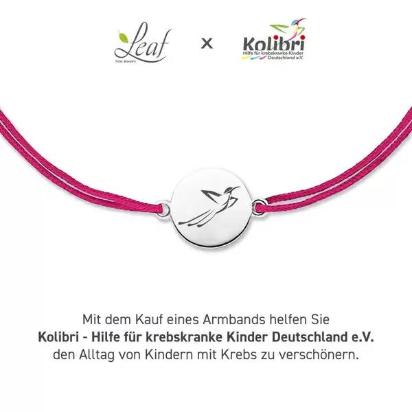 Leaf Jewelry Charity Armband KOLIBRI, Fuchsia