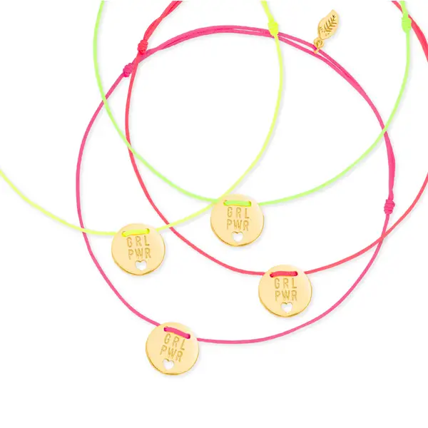 Leaf Jewelry Charity Besties Set GRL PWR, Gelbgold