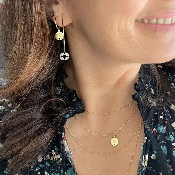 Leaf Jewelry Charity Halskette GRL PWR, Gelbgold