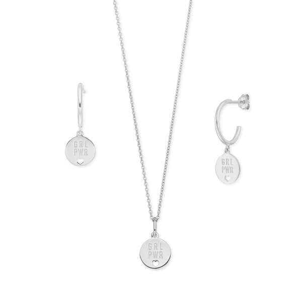 Leaf Jewelry Charity Schmuckset GRL PWR, Silber
