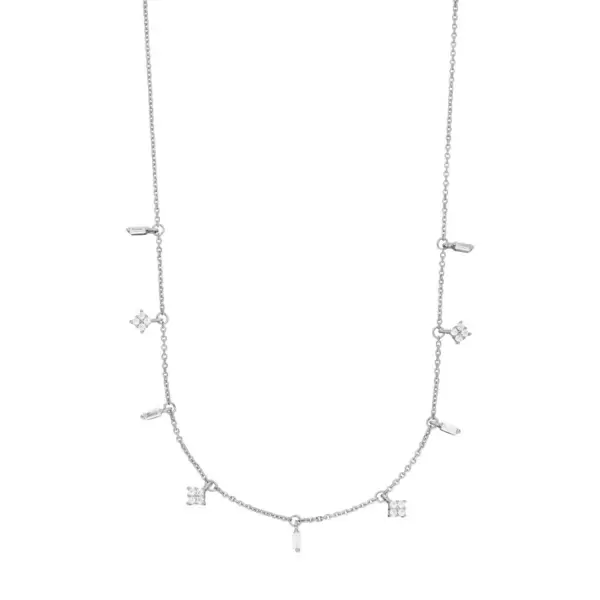 Leaf Jewelry Choker CRYSTAL, 925 Sterlingsilber