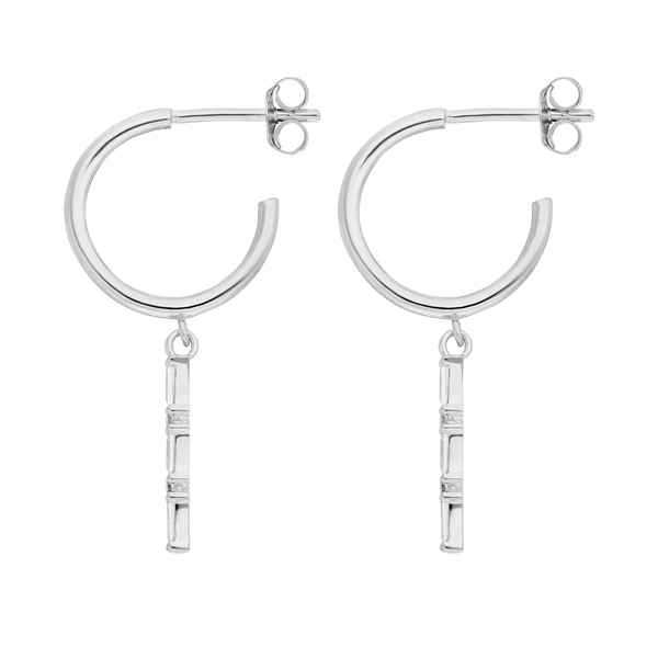 Leaf Jewelry Creole ICE CUBE, 925 Sterlingsilber