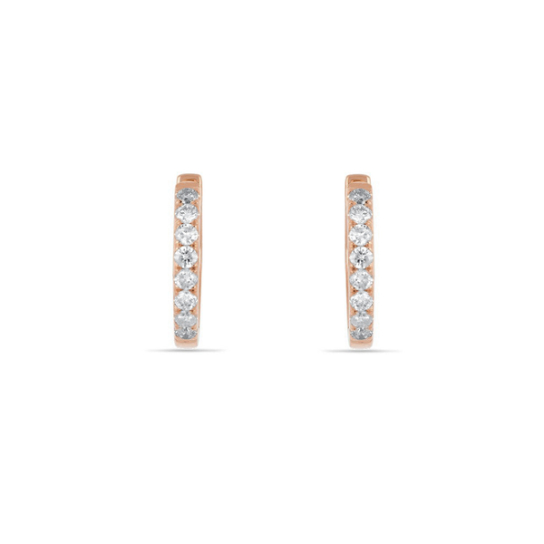 Leaf Jewelry Creole Mit Diamanten, 18K Rosegold