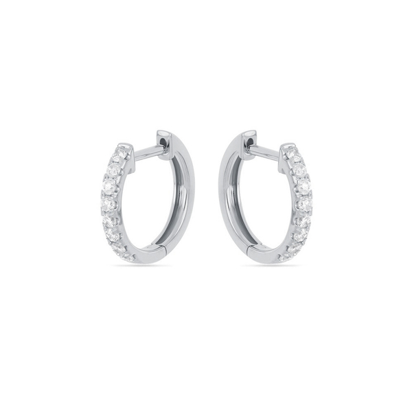 Leaf Jewelry Creole Mit Diamanten, 18K Weißgold