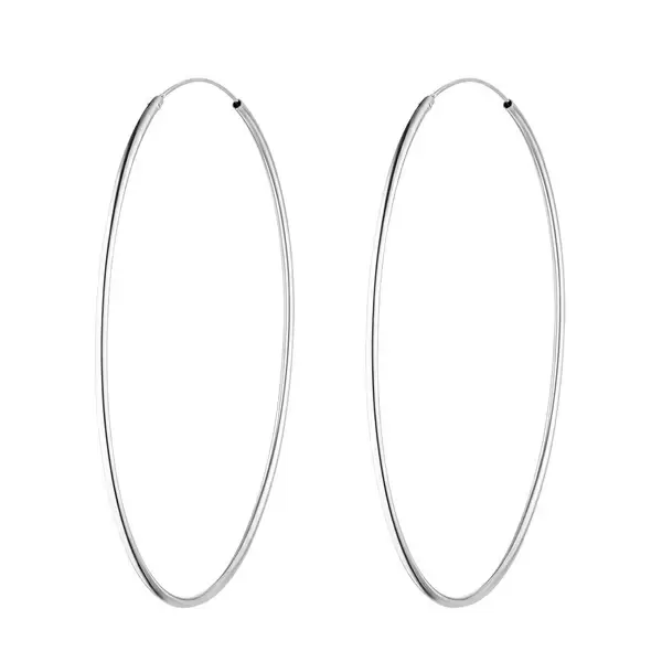 Leaf Jewelry Creole Pure, 70mm, 925 Sterlingsilber