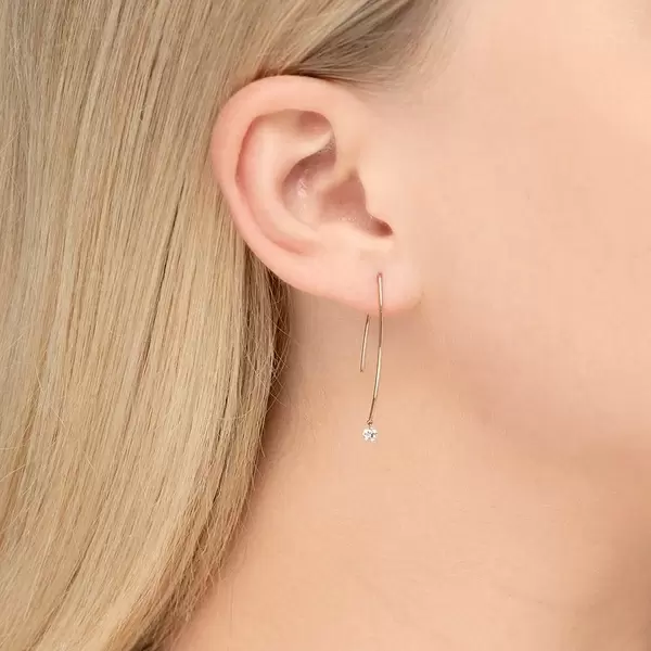 Leaf Jewelry Creole Pure M Diamant 18 K Roségold