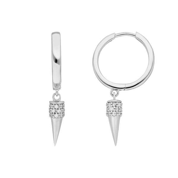 Leaf Jewelry Creole Single Stud, 925 Sterlingsilber
