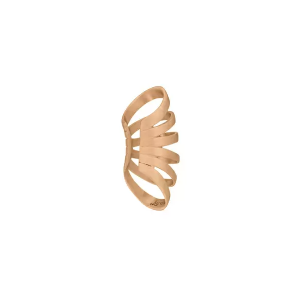 Leaf Jewelry Earcuff Rock, 18 K Rosegold Vergoldet