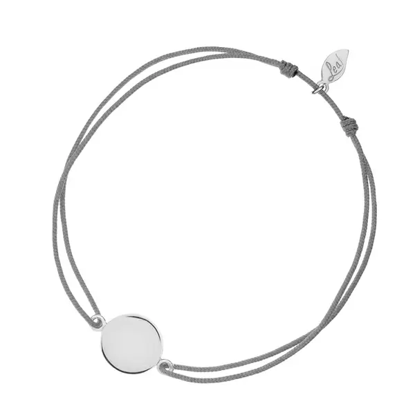 Leaf Jewelry Glücksbändchen Slices, Silber, Grau