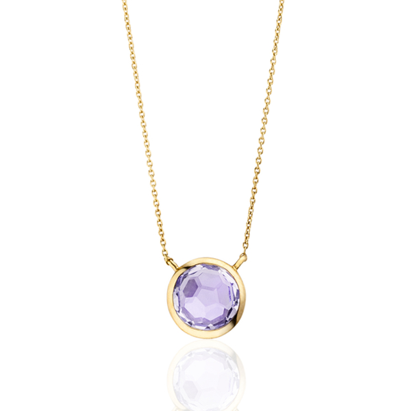 Leaf Jewelry Halskette Amethyst, 14 K Gelbgold