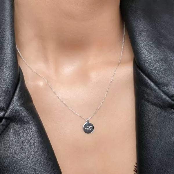 Leaf Jewelry Halskette Birds, 14K Weißgold