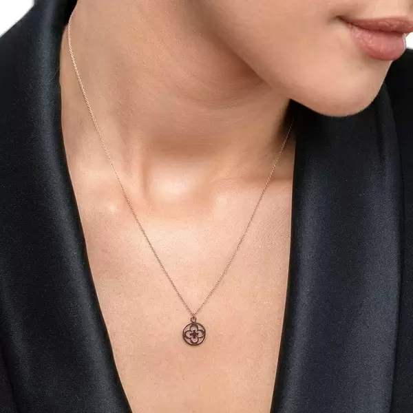 Leaf Jewelry Halskette Clover, 14 K Rosegold