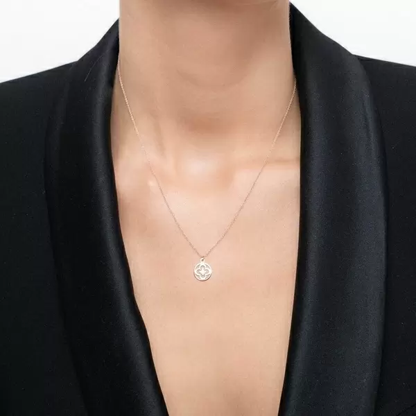 Leaf Jewelry Halskette Clover, 14 K Rosegold