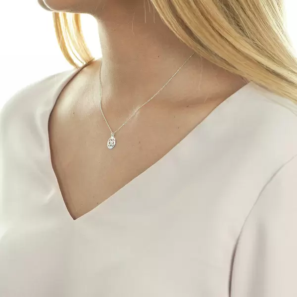 Leaf Jewelry Halskette Clover, 14 K Weißgold