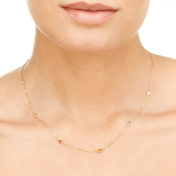 Leaf Jewelry Halskette Fine Gems, 14K Gelbgold