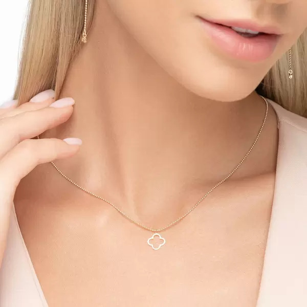 Leaf Jewelry Halskette GENTLE CLOVER, 14 K Gelbgold