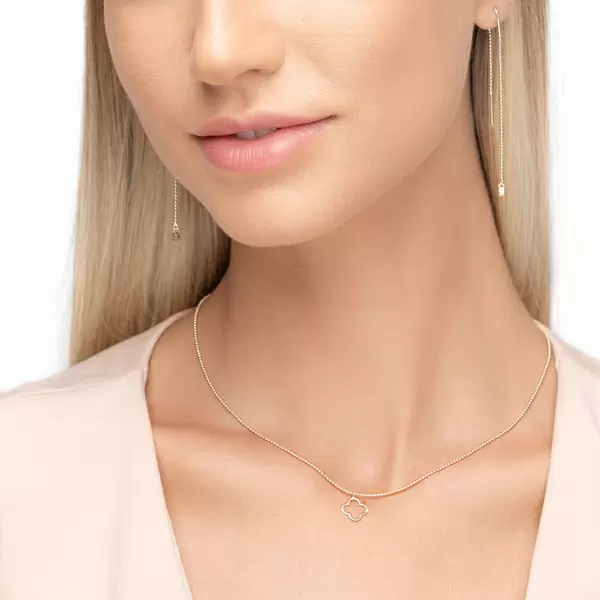 Leaf Jewelry Halskette GENTLE CLOVER, 14 K Gelbgold