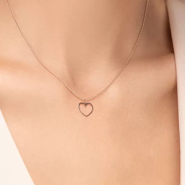 Leaf Jewelry Halskette GENTLE HEART, 14 K Rosegold