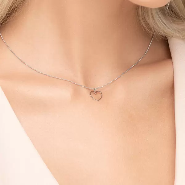 Leaf Jewelry Halskette GENTLE HEART, 14 K Weißgold