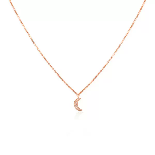 Leaf Jewelry Halskette Halbmond, 18 K Roségold