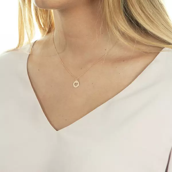 Leaf Jewelry Halskette Heart, 14 K Rosegold