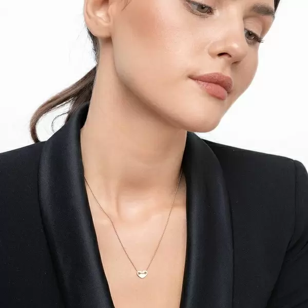 Leaf Jewelry Halskette Heart, 14 K Rosegold