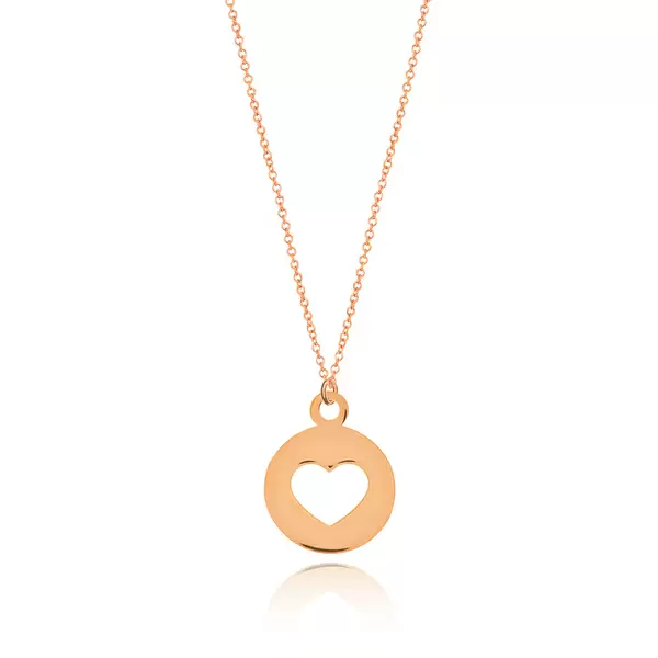 Leaf Jewelry Halskette Heart, 14 K Rosegold
