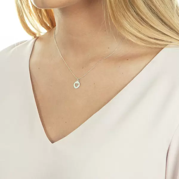 Leaf Jewelry Halskette Heart, 14 K Weißgold