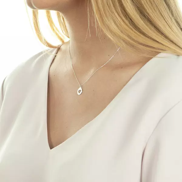 Leaf Jewelry Halskette Heart, 14 K Weißgold