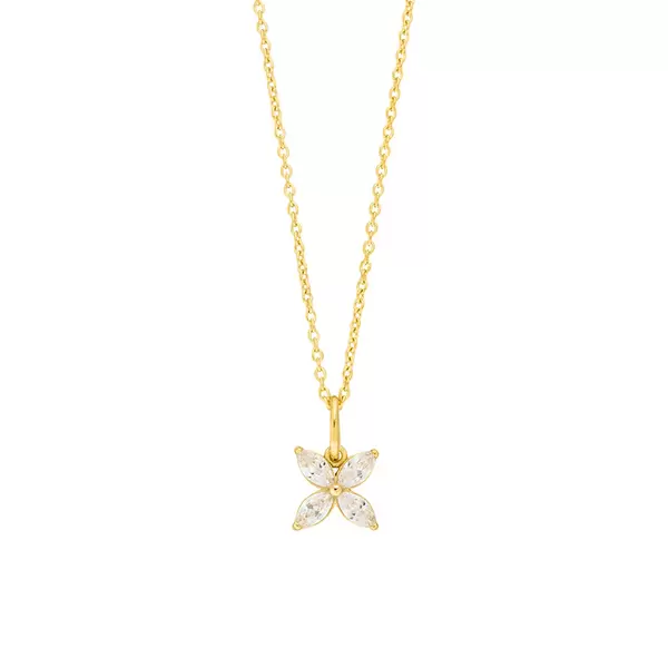 Leaf Jewelry Halskette Leaf Flower, Gelbgold