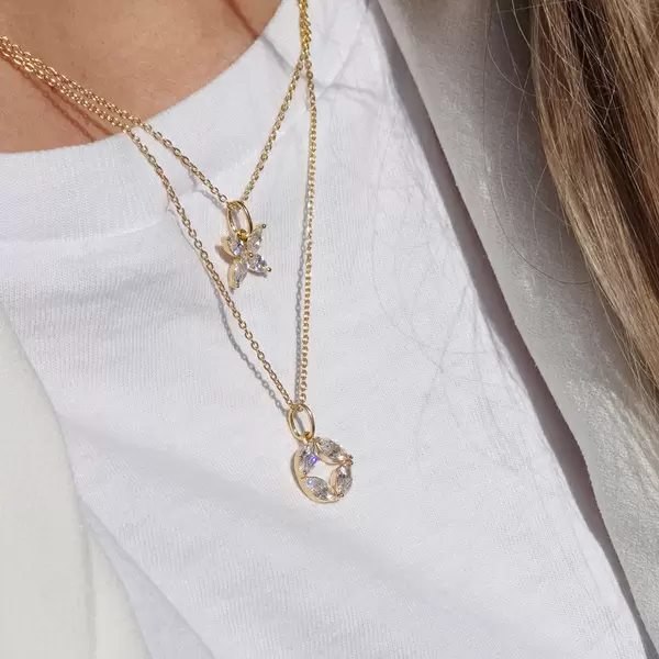 Leaf Jewelry Halskette Leaf Flower, Rosegold