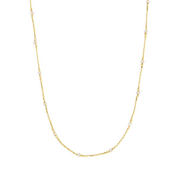 Leaf Jewelry Halskette Pearls, 14K Gelbgold