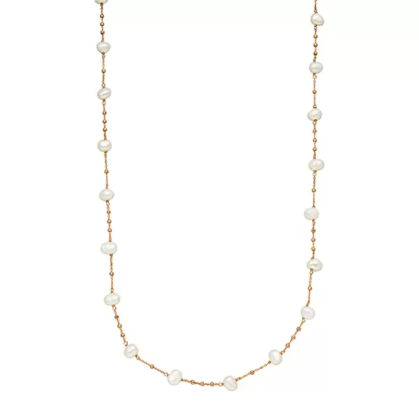 Leaf Jewelry Halskette Perle, Rosegold