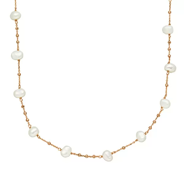 Leaf Jewelry Halskette Perle, Rosegold