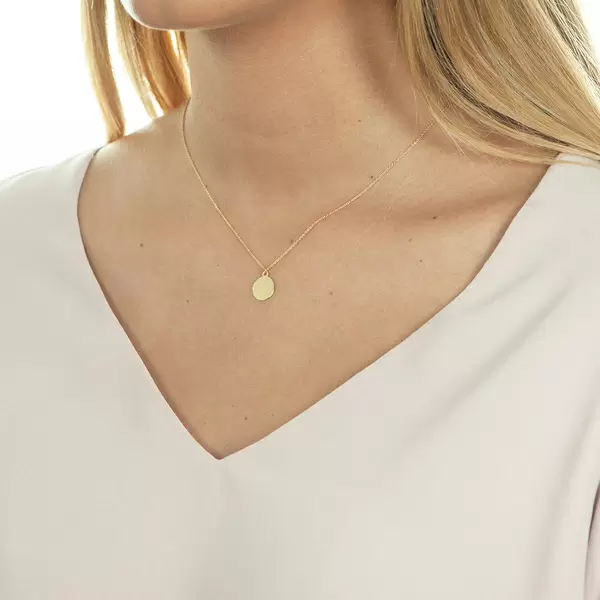 Leaf Jewelry Halskette Plate, 14 K Gelbgold